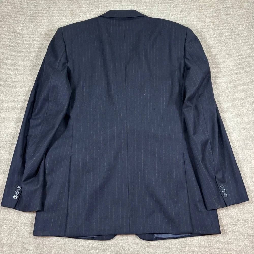 Burberrys Navy Pinstriped Wool Cashmere Blazer Men's Size EU 52R‎ / US 42R